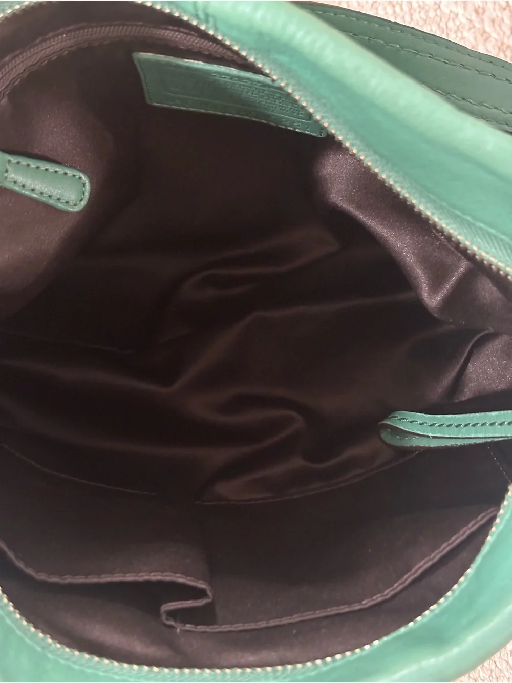 Coach Vintage MEDIUM Carly Green Leather Shoulder Bag